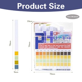 Pack of 100 PH Test Strips, Four-Colour Acid-Base Test Paper, Measuring Range PH 0-14, Ideal for Household, Aquariums, Laboratories & Health Checks - Precise PH Measurement for Water, Urine etc