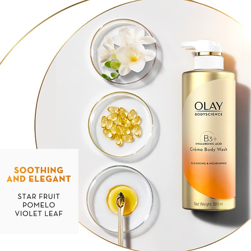 Olay Bodyscience Cleansing & Nourishing Crème Body Wash 500 Ml