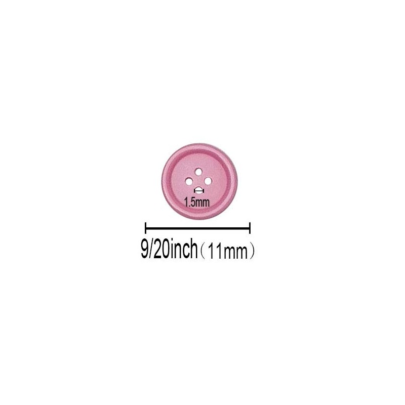 Libiline 100pcs Resin Button Solid Color 4Holes Craft Clothe Sewing