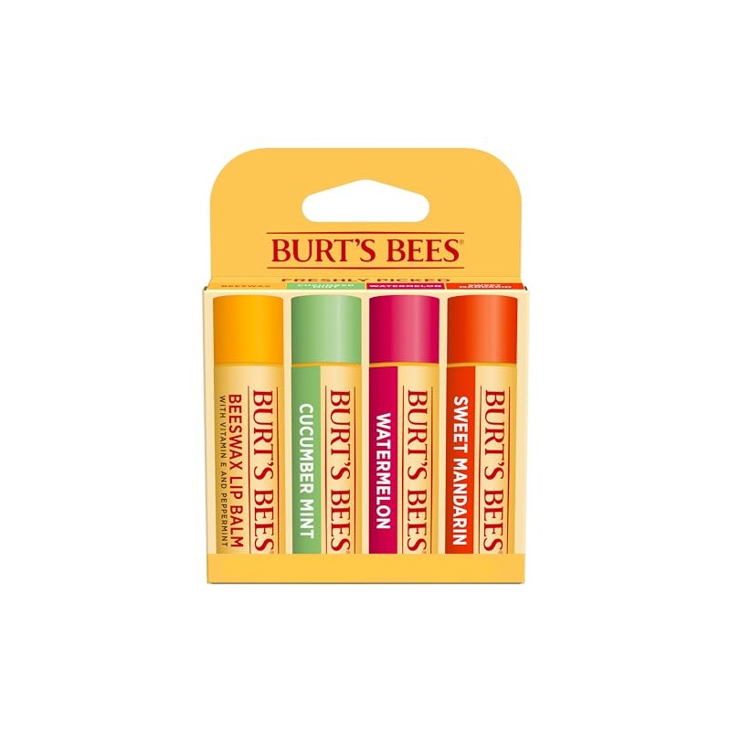 Burt's Bees Kit Freshly Picked Lip Balm 4 unidades