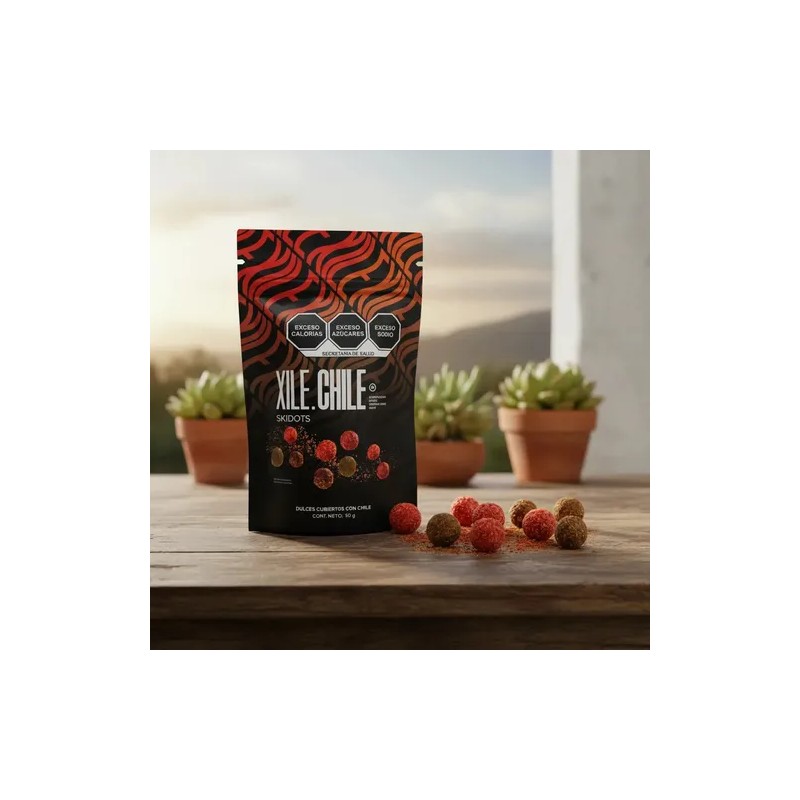 Xile Chile Dulces Picositos Skidots Enchilados Bolsa 50g