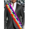 Rainbow Birthday Sash and Crown - SET OF 2: Silver