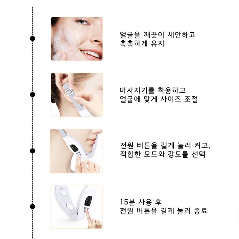 ERAN 무선 스마트 V라인 ems 페이셜마사지기 얼굴주름관리+이중턱마사지기 [리모컨 증정] ERAN