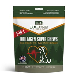 DogBone Krillagen Super Chews Dog Health Supplement | Dog Joint Supplement | Dog Health Supplies | Omega 3 for Dogs | Dog Supplements and Vitamins | Collagen Chews for Dogs| Krill for Dogs