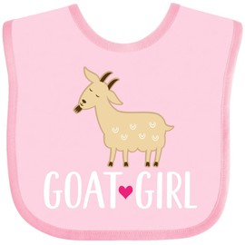 inktastic Goat Girl Farm Animal Baby Bib Pink 2f366