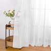 SIMPVALE Curtain Curtains with Eyelets, Polyester Voile Tab-Top Curtain Transparent