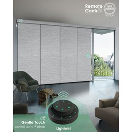 Yoolax Custom XL Smart Sliding Door Blinds, Fabric Blackout Vertical Blinds for Glass Doors.Hanging Room Divider, Patio Doors, Closet Doors, Fabric Sample (Multicolor)