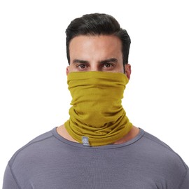 gyprprer Merino wool ski bib for men and women warm neck YELLOW