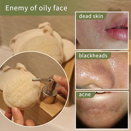 Exfoliante Facial Lufa Natural Paquete Almohadillas Exfoliantes Faciales Hechas Orgánica Mujeres Hombres