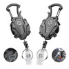 Autonomier 2Pack Heavy Duty Retractable Keychain, Tactical ID Badge Holder