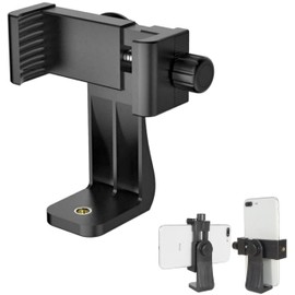 360° Rotation, Angle Adjustment, Smartphone Holder, Smartphone Vertical Bracket, 1/4" Screw, For Smartphones, Tripods, Selka Sticks, Shooting Grips, Separable, Attachment Holder, Compatible with