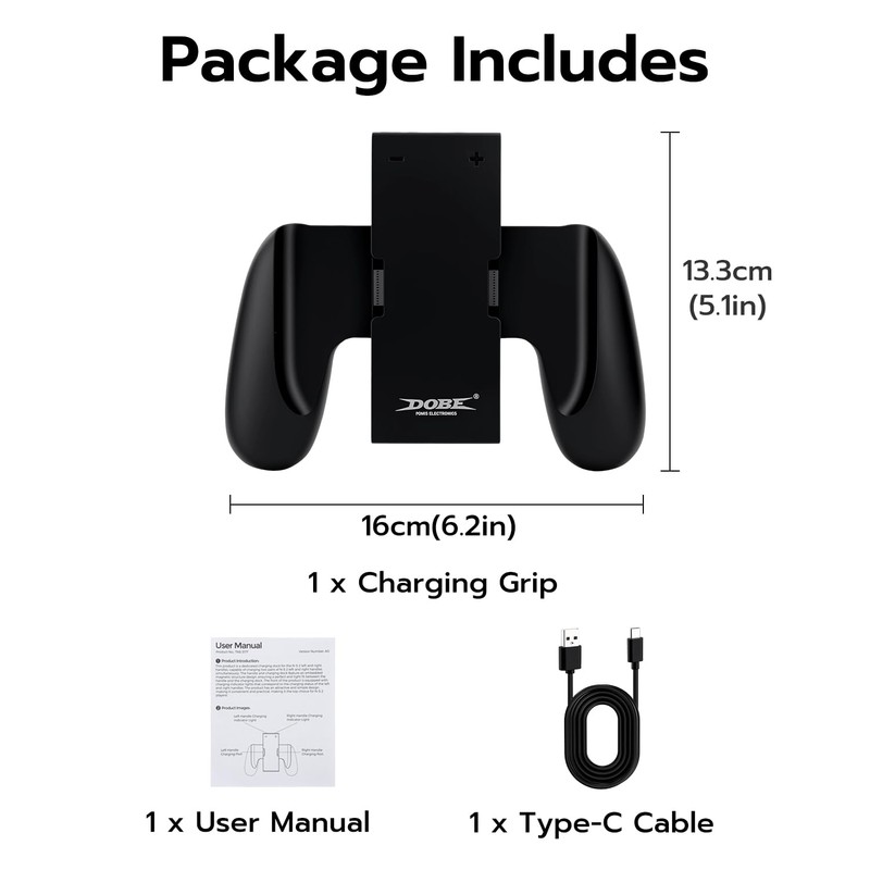 Tolesum Charging Holder for Switch 2, Charging Handle with Stand