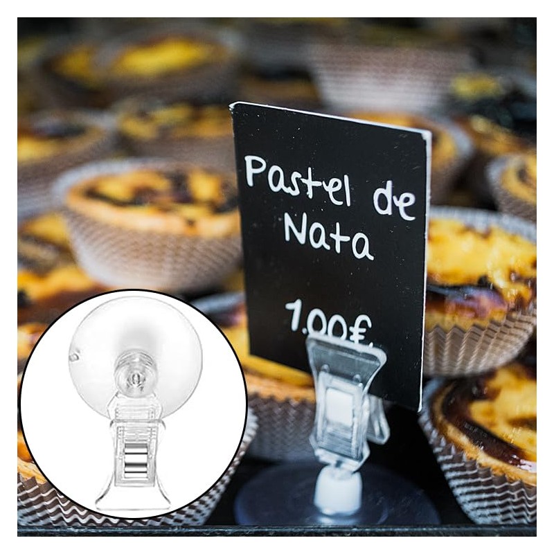 Pack of 12 Transparent Suction Cup Clips, Suction Cups for