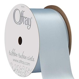 C.R. Gibson 064580 1.5" Wide Single Face Satin Ribbon, Light Blue, 4 Yds