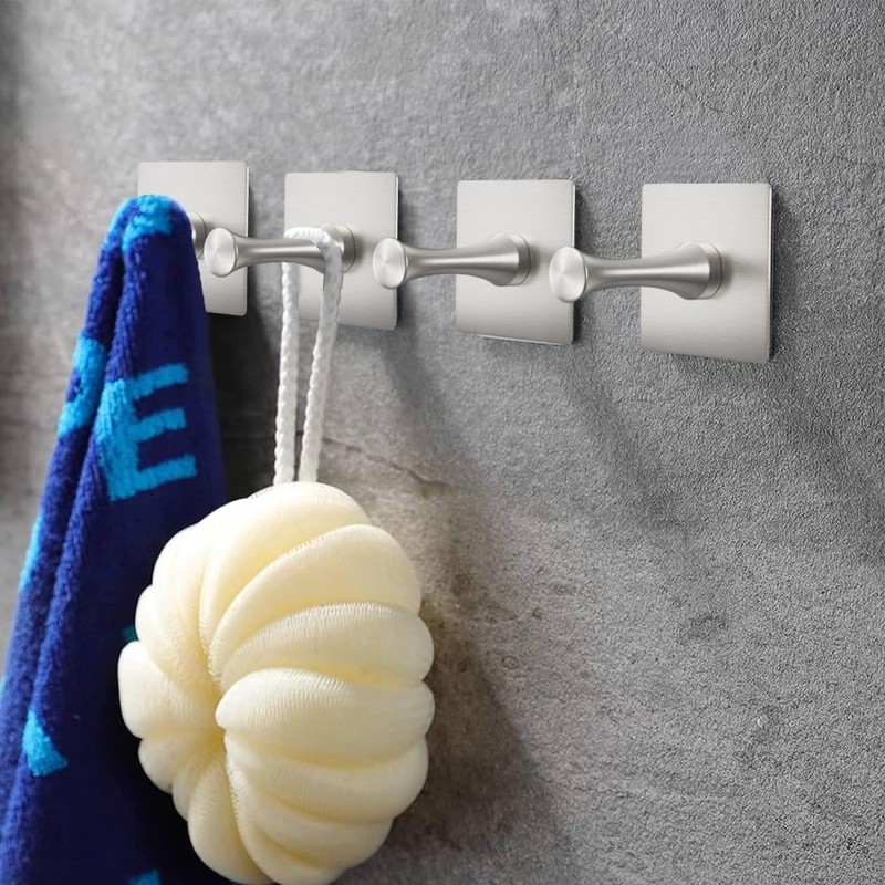 DGYB Self Adhesive Hooks for Hanging Set of 4 Adhesive