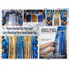 Parxara 4-Pack Blue Gold Foil Fringe Curtain,Party Decoration Streamer