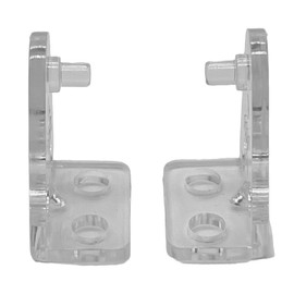 2 pcs Champion Hold Down Brackets for Cordless 1" Mini Horizontal Blinds 240611 Clear