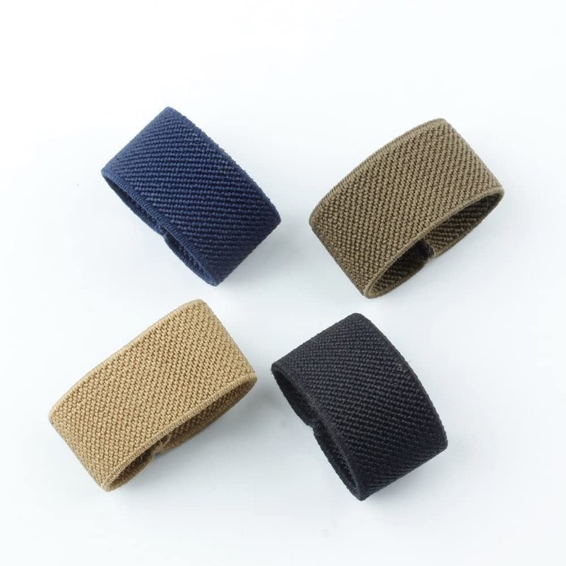 HugeDE 8 Pcs Elastic Webbing Belt Loop Keeper Duty Belt