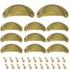 Ruidee 12 Picecs Shell Cup Handles Vintage Half Moon Drawer