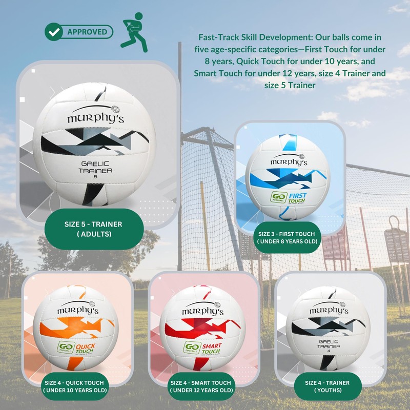 Murphy's Gaelic Footballs, 5/Trainer, White