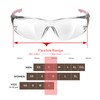 HTS HUNTERSKY S239 Protective Clear pink Small Safety Glasses women