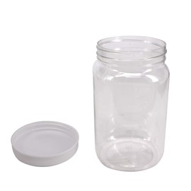 12 Pack 16 Oz Clear Plastic Mason Jars With Seal Lids, Extra Labels, 1 Pen, PET Plastic Jars with lids for Kitchen, Home, Craft by ZMYBCPACK