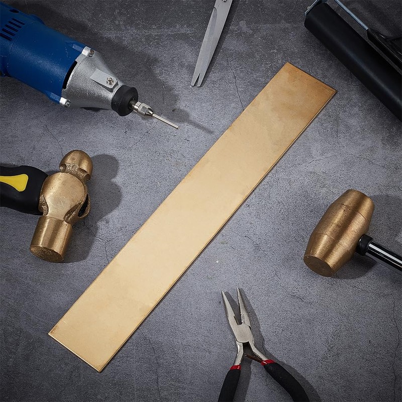 OLYCRAFT Brass Sheet 12.0 x 2.0 x 0.8 inches (304
