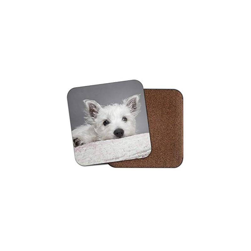 1 x Westie Dog Coaster - White West Highland Terrier