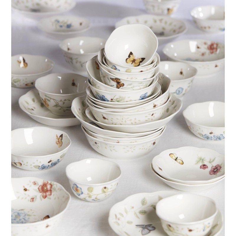 Lenox Butterfly Meadow Soup Bowls Set of 4, Service For