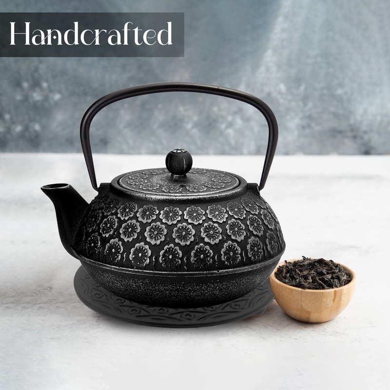 Reseralife Cast Iron Trivet for Teapot - Sturdy - Non