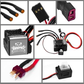 GOUPRC 100A Brushless ESC 2-3S Waterproof Electric Speed Controller for 1/10 Scale Accessories RC Truck Off-Road Car