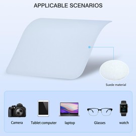 YEIN Glasses Cleaning Cloth, Microfiber for Any Display,Clean Lenses, Screens, Cameras, Phones Safely and Efficiently (3 Pack)