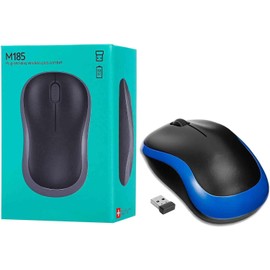 UrbanX Wireless Optical Mouse - logitec M185 Plug-and-Play, Long Battery Life, Comfort Design, for Left and Right-Handed Use - Compatible with Acer Laptops and All Operating Systems -Blue