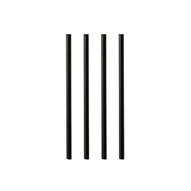 Papstar Shake Straws, Paper Diameter 8 mm, 21 cm, Black, 87511 Paper Straws, Paper Straws, Shake Straws, Pack of 100