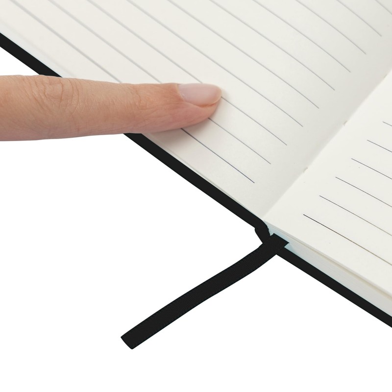 A5 Notebook Ruled Lined Journal with Faux Leather Hardback Cover