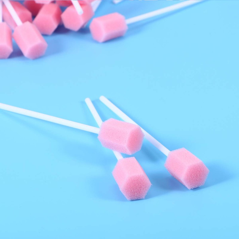 DOITOOL 100 Piezas de Atención Oral Esponja Hisopo Desechable Brote
