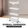 Auto Dynasty 4 Tier Slim Rolling Cart with Handle, Multifunction