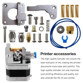 Qblahip New Ender 3 v2 Ender 3 CR-10 All Metal Extruder Aluminum MK8 Bowden Extruder 40 Teeth Drive Gear for Creality Ender 3 Pro/Ender 5/ CR-10 Series 3D Printer,Capricorn Bowden Tubing