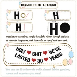 We've Lasted 30 Years Banner, Happy 30 Year Anniversary Decorations, Cheers to 30 Years Banner, 30th Wedding Anniversary Party Decor Supplies Black