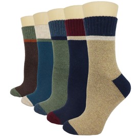 YZKKE 5Pack Womens Socks Knit Cold Wool Casual Winter Socks Thick Warm Colorful Sock For Lady