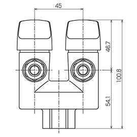 Koyo Sangyo G023-12 LA Double Mouth On/Off Fuse Gas Plug for City Gas