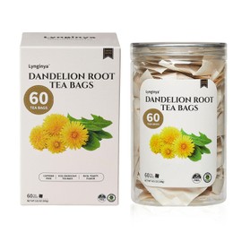 Lynginya Dandelion Root Tea, 60 Tea Bags - Premium Roasted Dandelion Root - Natural Herbal Tea - Rich Flavor of Dandelion Root - No Sugar & No Caffeine