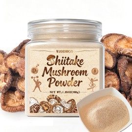 Pure Shiitake Mushroom Powder, 7.05oz Gluten-Free No Additives Umami Seasoning ,Freshness Jar for Cooking Risotto Soups Rubs and Mushroom Coffee Airtight.