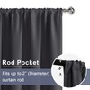 JIUZHEN Blackout Curtains for Bedroom - Thermal Insulated Room Darkening