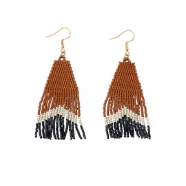 Handmade Earrings by Embera Bead Project, Fringe Seed Bead Earrings, Social Impact (Rustic)