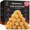 Dextreme Fire Starter (120 PCS) Natural Fire Starters for Campfire,