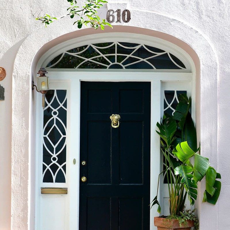 Zayookey Cast Iron House Numbers, 12 cm, Address Number Plate,