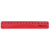 KUM AZ2290116-R - Lineal Flexi Style, 15 cm, rot, flexibel,