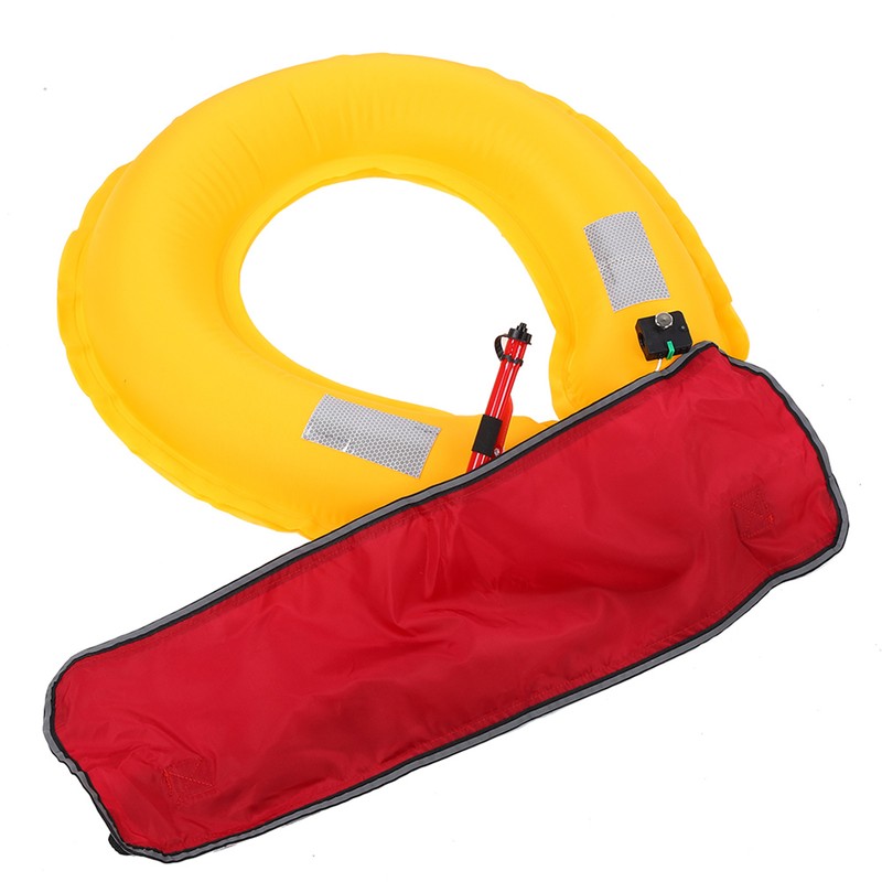 Adjustable Inflatable Life Jacket Belt With Reflective Tapes and Whistle