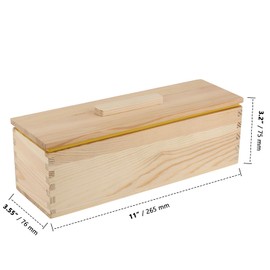 ZOENHOU 3PCS 42oz Soap Molds, Yellow Flexible Rectangular Silicone Soap Making Molds Kit with Wood Box DIY Tool Set for Soap Making Supplies